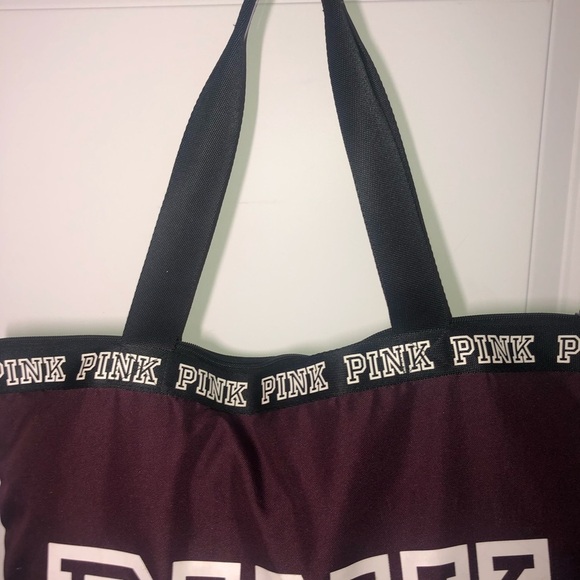 VS Pink Tote Bag burgundy and White Large - Picture 4 of 9